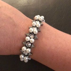 Banana Republic pearl and rhinestone bracelet